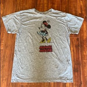 Topshop x Disney Distressed Studded T-Shirt